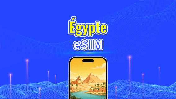 Égypte 5G eSIM | 3 réseaux inclus | Compatible IA & TikTok | Forfait de données quotidien/total | 1–30 jours | Facturation sur 24 heures | Code QR