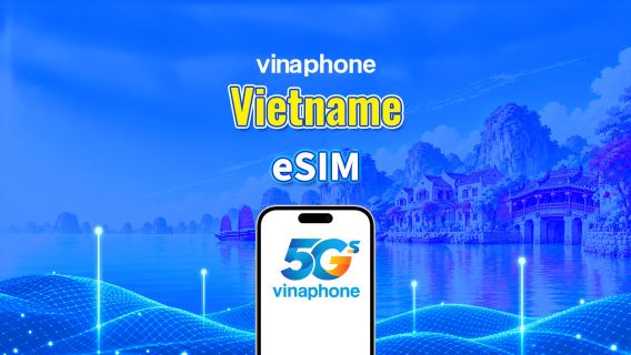 Vietnã Vinaphone 5G eSIM | Compatível com IA e TikTok | Pacote de dados diário/total | 1–30 dias | Cobrança de 24 horas | Código QR