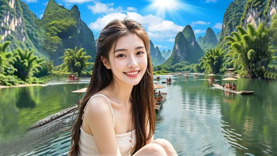 遇龙河竹筏漂游+深度遊十里畫廊+玩法可選一日遊【純玩小團】