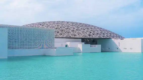 Dubai round-trip Abu Dhabi small group 1-day tour [includes mosque + Louvre with city hotel transfers]