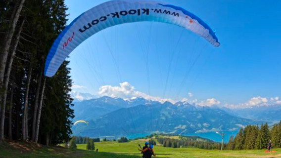 lawatan sehari pengalaman luncur layar di Interlaken ala "Crash Landing on You"