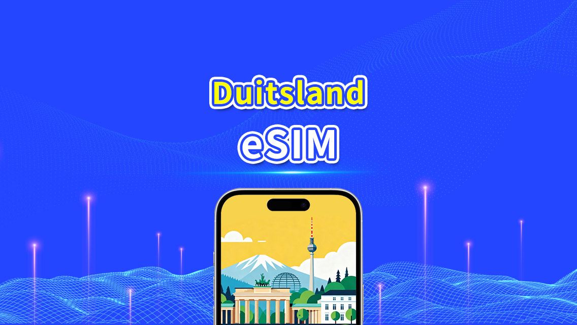 Duitsland eSIM | 5G/4G | Dag-/datapakket | 24 uur | 1-30 dagen | QR-code