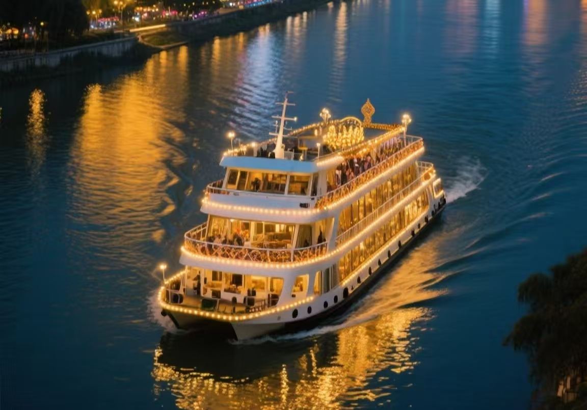 Liuzhou Liujiang River Night Cruise Sightseeing (Liuzhou Night Views + Five Cruise Options + Hundred-Mile Riverbank Light Show + Spectacular Illuminated Bridges)