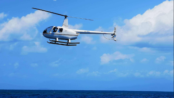 Penerbangan helikopter pemandangan budaya rendah - Pemandangan pantai dari Pangkalan Hutan Bakau Teluk Haitang, tiket seorang
