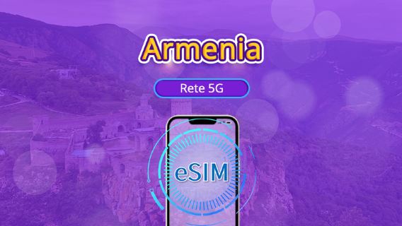 Armenia | eSIM 5G | Supporta TikTok e ChatGPT | Pacchetto giornaliero/dati | Addebito ogni 24 ore | 1-30 giorni | Codice QR