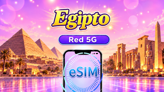 Egipto | eSIM 4G/5G | Paquete diario/de datos | Tarificación de 24 horas | 1-30 días | Código QR