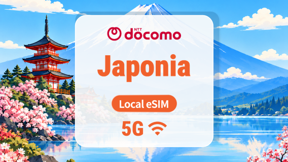 Japonia DOCOMO 5G eSIM | Lokalne IP • Wszystkie AI & TikTok | 1–30 dni | Kod QR