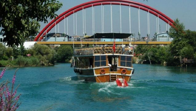 Manavgat River Boat, Bazaar & Waterfall Tour with BBQ Lunch from Belek