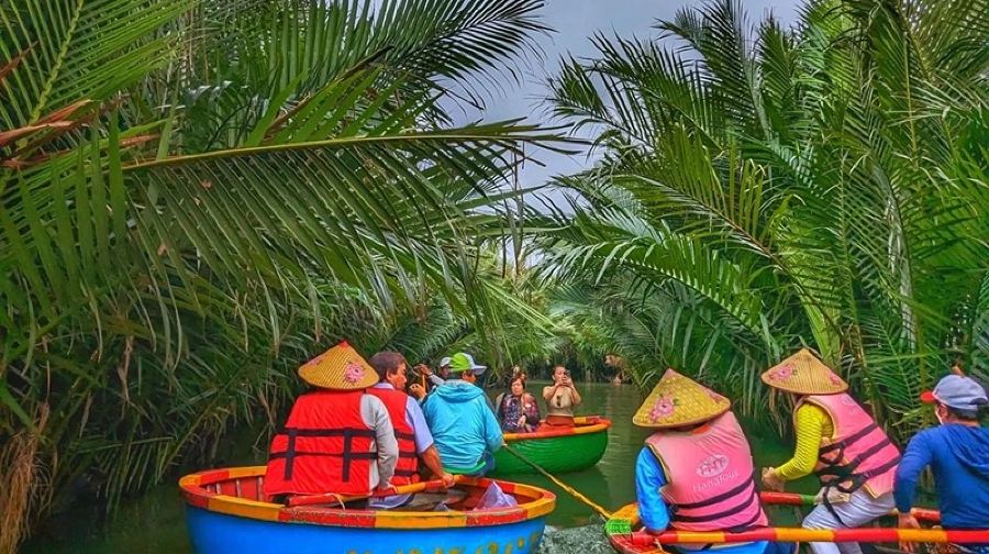 越南峴港會安古城+迦南島一日遊【簸箕船+晚餐+夜景遊船】