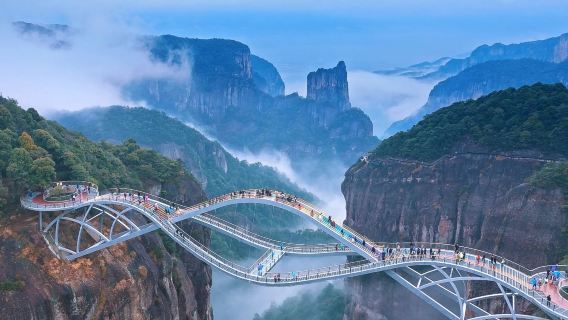 Private premium group tour with tickets: Taizhou Shenxianju + Ruyi Bridge Of Shenxianju in-depth day tour