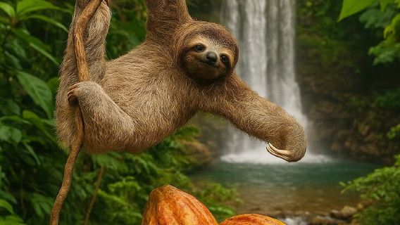 Тур «Ленивец в тропическом лесу, водопад, органический кофе и шоколад»