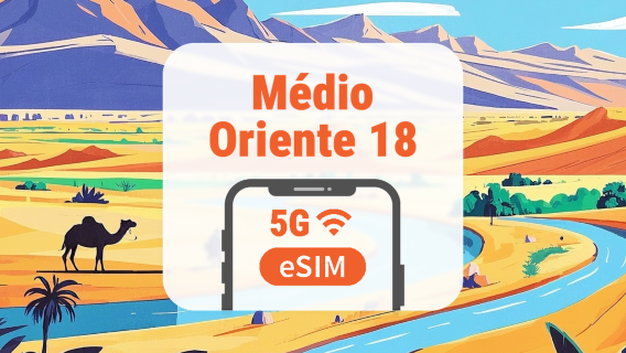 Médio Oriente 18 Países 5G eSIM | Todos os AI & TikTok | 1–30 Dias | Código QR