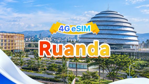 Ruanda eSIM | Suporte para todas as AIs e TikTok | 500MB/dia - Total de 30GB | 1-30 dias | Cobrança por 24 horas | QR code