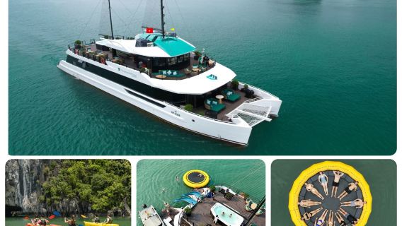 Découvrez la croisière de luxe dans la baie d'Ha Long avec déjeuner buffet et soirée au coucher du soleil