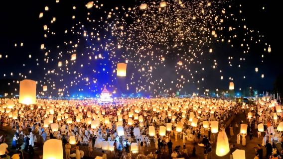 Chiang Mai Sky Lantern Festival Half-Day Tour 2025CAD Official Venue/Maejo University Sky Lantern Festival Blessing