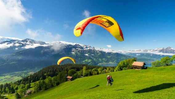 Featured in "Crash Landing on You": Paragliding in Interlaken, Switzerland 1-day tour