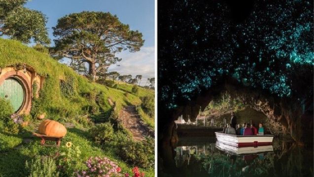 Hobbiton & Waitomo Caves Day Tour with Lunch from Auckland