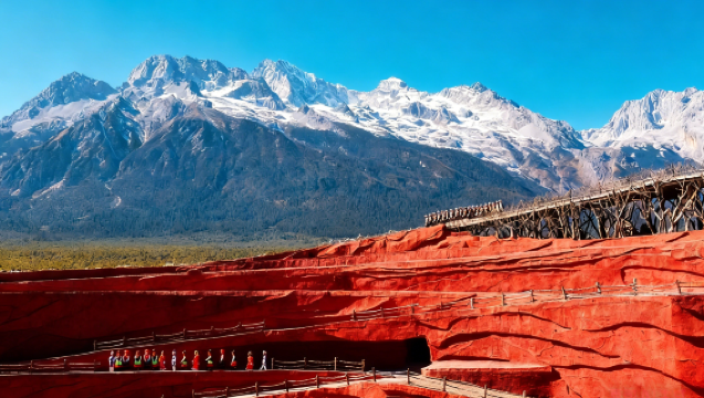 Lawatan sehari kumpulan kecil (2-8 orang) ke Lijiang Yulong Snow Mountain - Kabel Kereta Gantung Besar + Impression Lijiang + Blue Moon Valley