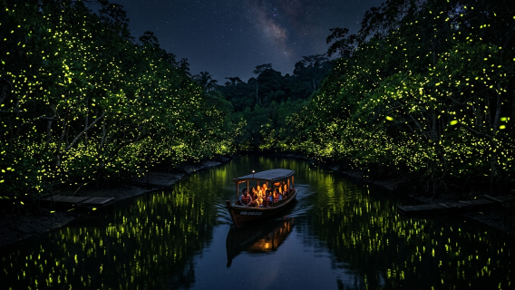 Family-friendly must-visit: Kawa-kawa river cruise + feeding milk goats & fireflies at the small farm, includes snacks and dinner