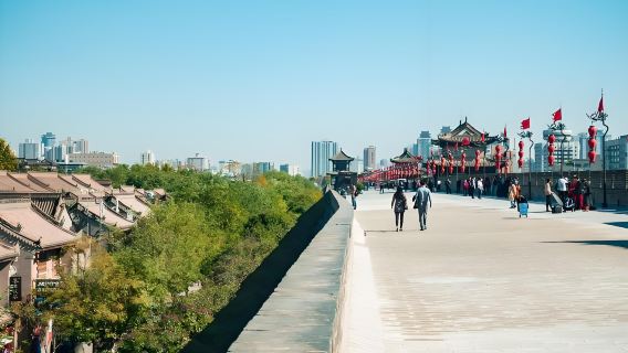 Prywatna wycieczka dzienna po Xi'an: Mur Miejski, Wieża Dzwonów, Wielka Pagoda Dzikiej Gęsi i Grand Tang Mall