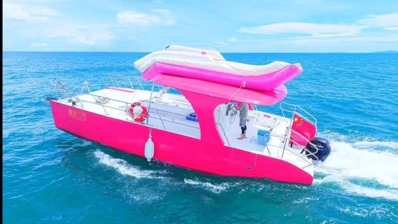 Wanning Shen Zhou Peninsula Zhouzai Island Shared Catamaran + Snorkeling + Photo & Video Package