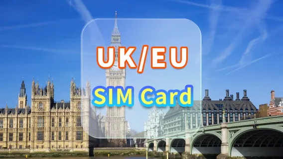 Kartu SIM 4G Inggris/Uni Eropa | 3UK | Data 30 Hari + Panggilan Lokal | Pengambilan di Bandara Hong Kong