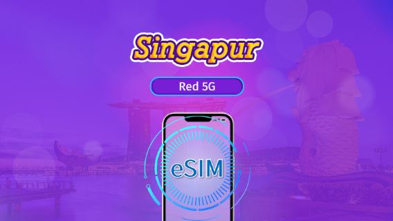 Singapur | eSIM 5G | Pase diario/Paquete total | Facturación cada 24 horas | 1-30 días | Código QR