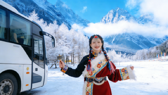Chengdu - Bipenggou heen- en terugreis bus verzorgde shuttlebus voor zakelijk voertuigtype T