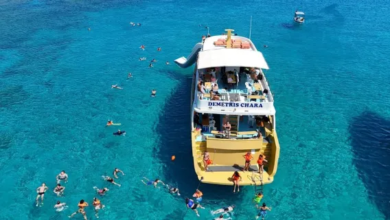 From Paphos: Blue Lagoon Tour with BBQ and Hotel Pickup