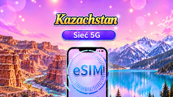 Kazachstan eSIM 5G | Obsługa Google Maps / TikTok | Pakiet dzienny/pakiet danych | 1-30 dni | Rozliczenie 24-godzinne | Kod QR