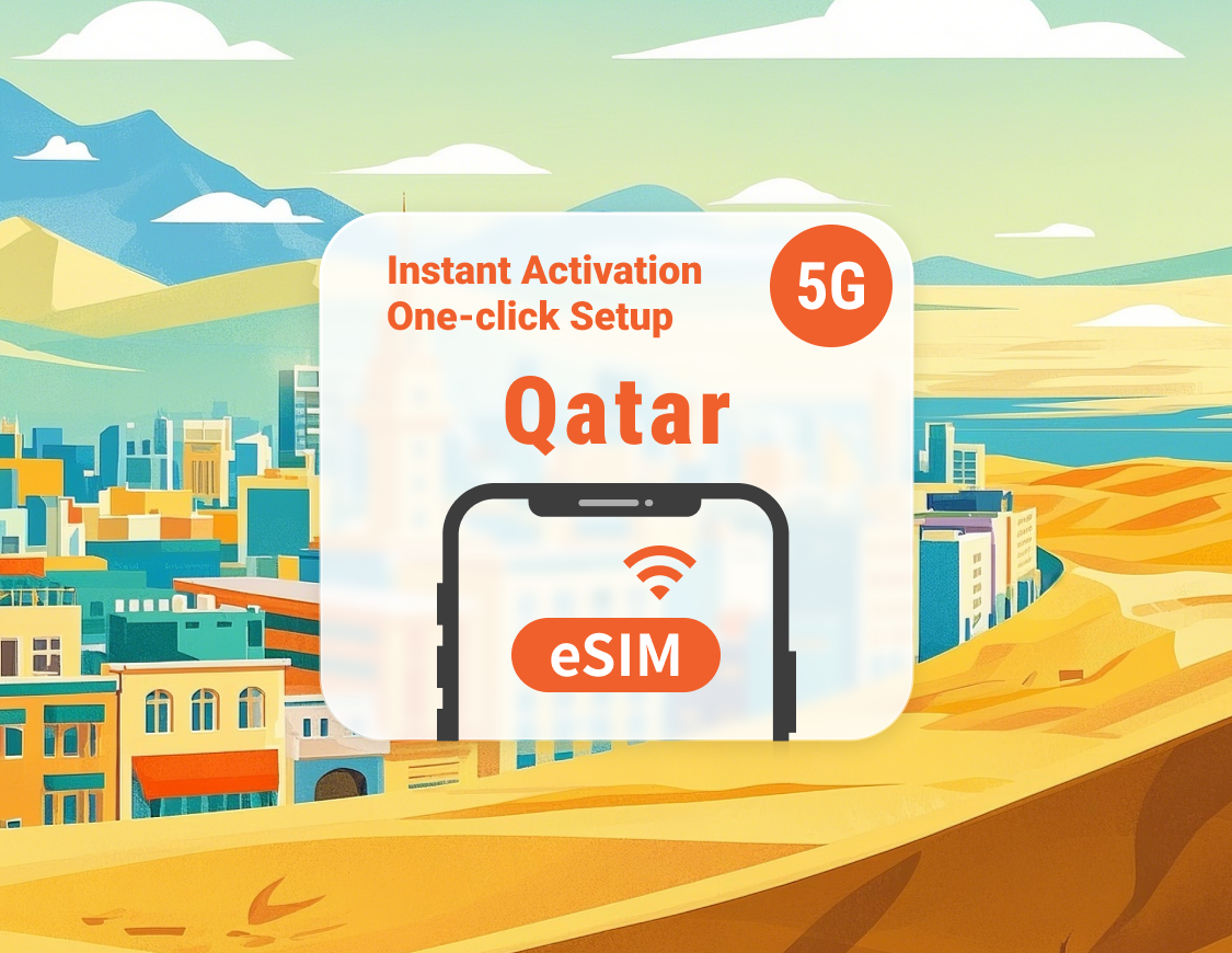 Qatar 5G eSIM | Ondersteunt ChatGPT & TikTok | 1–30 dagen | Directe QR-code