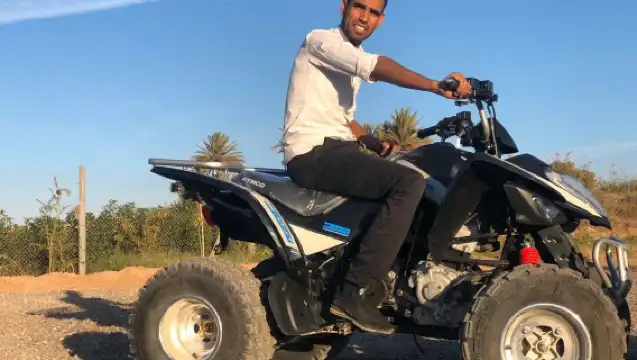 Agafay desert private sunset quad bike tour from Marrakech