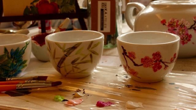 Classe de peinture à l'encre chinoise