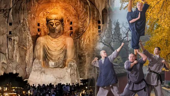 8 personas en un grupo pequeño y exclusivo ◆ Excursión de un día a las Grutas de Longmen y el Templo Shaolin + Guía en inglés + Recogida en el hotel