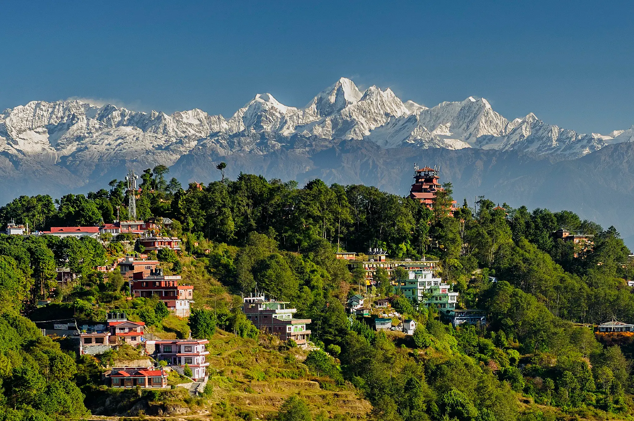 Round-trip to Kathmandu, Nepal|Nagarkot private car 1-day tour|Himalaya Observation Deck