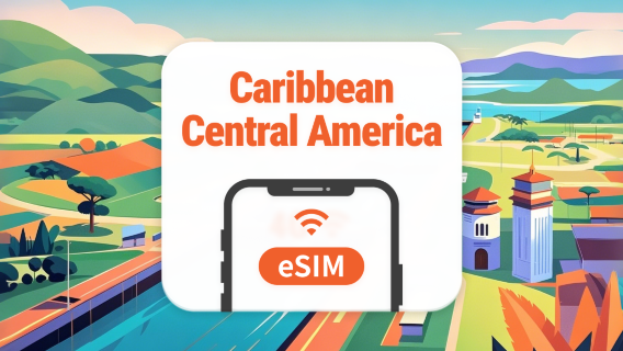 América Central & Caraíbas 13 Países eSIM | Todos os AI & TikTok | 1–30 Dias | Código QR