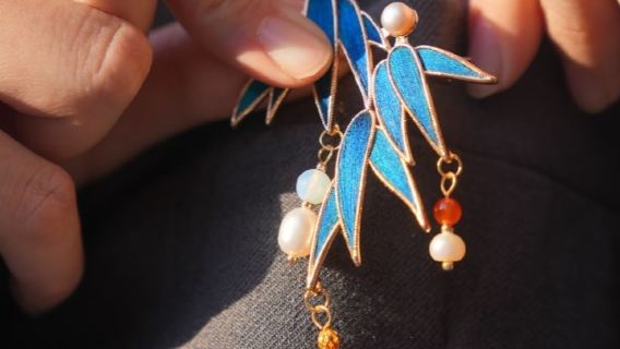 Hangzhou - Dian Cui Heritage Craft: Create Radiant Feather Jewelry (Animal-Friendly)