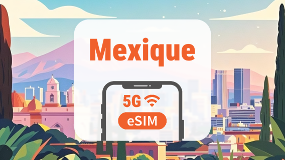 Mexique 5G eSIM | Double Réseau • IA & TikTok | 1–30 Jours | Code QR