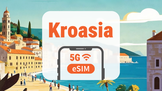 eSIM 5G Kroasia | 2 Jaringan • All AI & TikTok | 1–30 Hari | QR Code