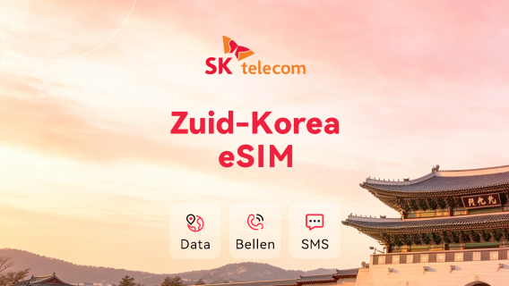 Zuid-Korea SKT 5G/4G native eSIM | Bellen+SMS | 010 telefoonnummer | Facturering per 24 uur | QR code