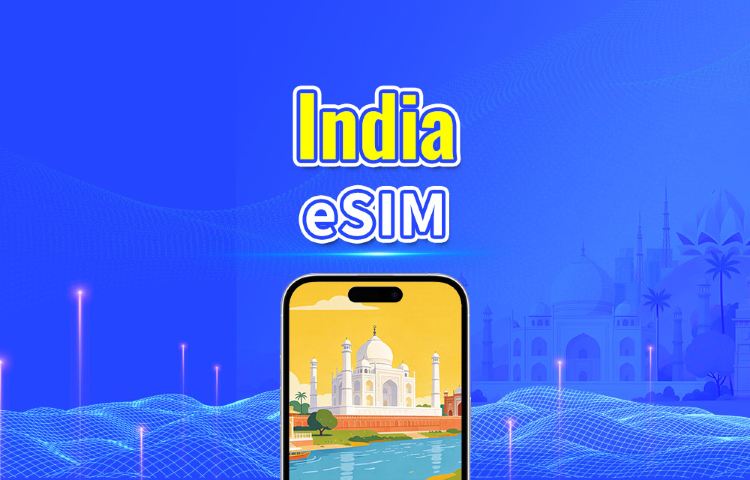 India 5G/4G eSIM | Compatible con IA y TikTok | Paquete diario/datos totales | Facturación cada 24 horas | 1–30 días | QR Code