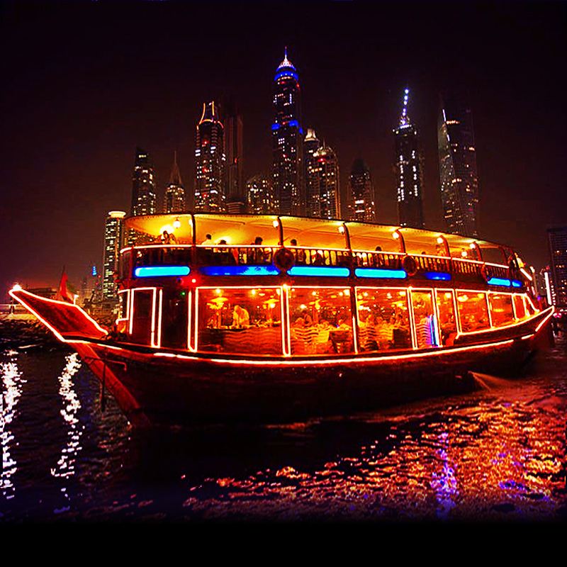 【ドバイ木船ナイトクルーズ・ドバイ・クリーク-ビュッフェ付き】クリーク (曖昧さ回避)/マリーナ出発 ドバイ観光ナイト遊覧船