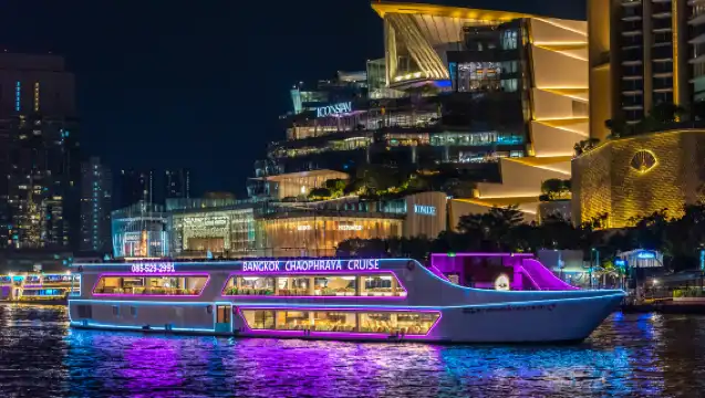 曼谷湄南星河號夜遊湄南河【新船 - Asiatique 河畔夜市碼頭】