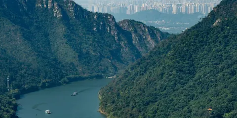 清遠舊城+北江小三峽+飛來寺+江心島包車一日遊可中英文服務