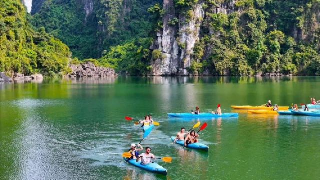 Excursión de un día a la Bahía de Ha-Long desde Hanói|Crucero de lujo, almuerzo buffet y kayak