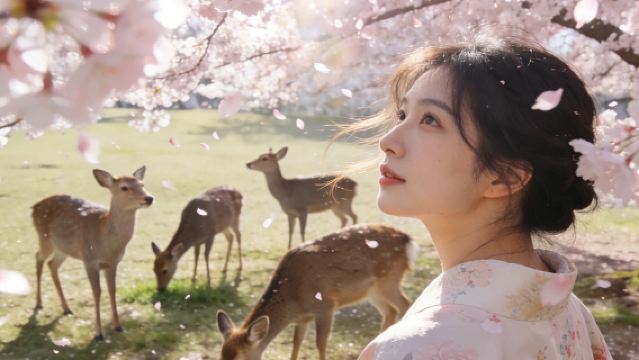 [오사카 출발] 일본 교토 & 나라 당일치기 투어, 사랑스러운 야생 사슴 만나기, 하루에 후시미이나리 신사와 기요미즈데라 지역 관광, 최대 13인 소규모 그룹, 한국어 가능 운전 기사