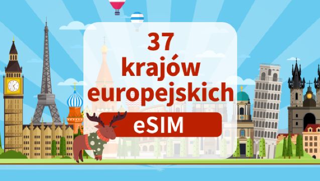 5G eSIM w 37 krajach europejskich | Pakiet dzienny/pełnoetatowy | 1–30 dni | Rozliczanie dzienne | Kod QR