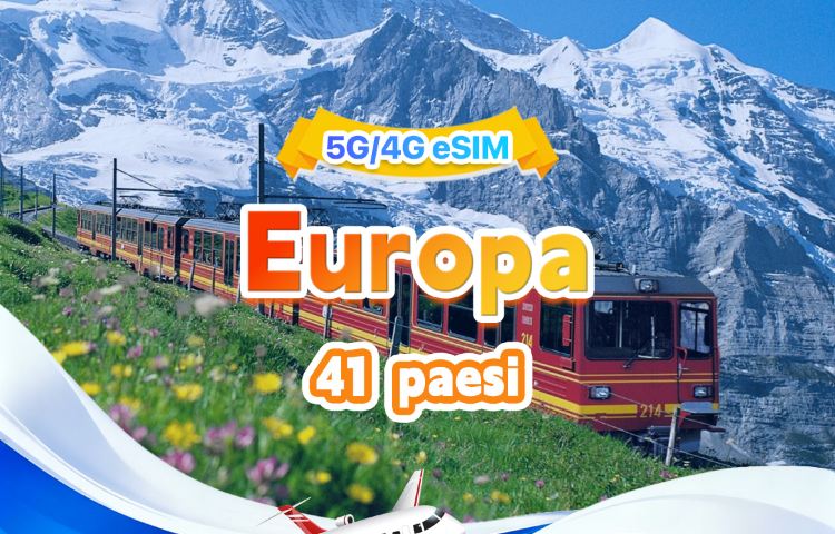 eSIM europea 5G/4G | Pacchetto giornaliero/Pacchetto totale | 500 MB/giorno - totale 50 GB | 1-30 giorni | Sistema attivo 24 ore su 24 | QR code