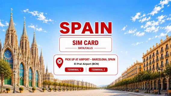 [Испания] Vodafone|5G SIM-карта|Разные варианты|Данные+Звонки|Получение в аэропорту Барселоны T1 и T2|Роуминг в ЕС