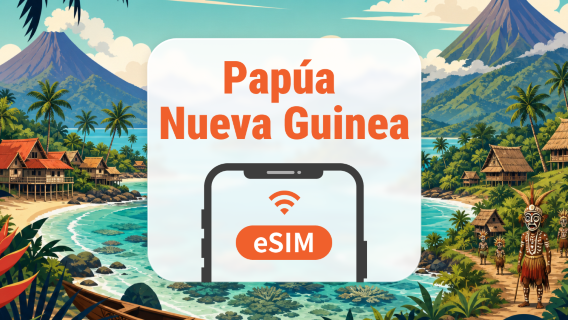Papua Nueva Guinea eSIM | Apps de IA y TikTok | 1–30 Días | Código QR